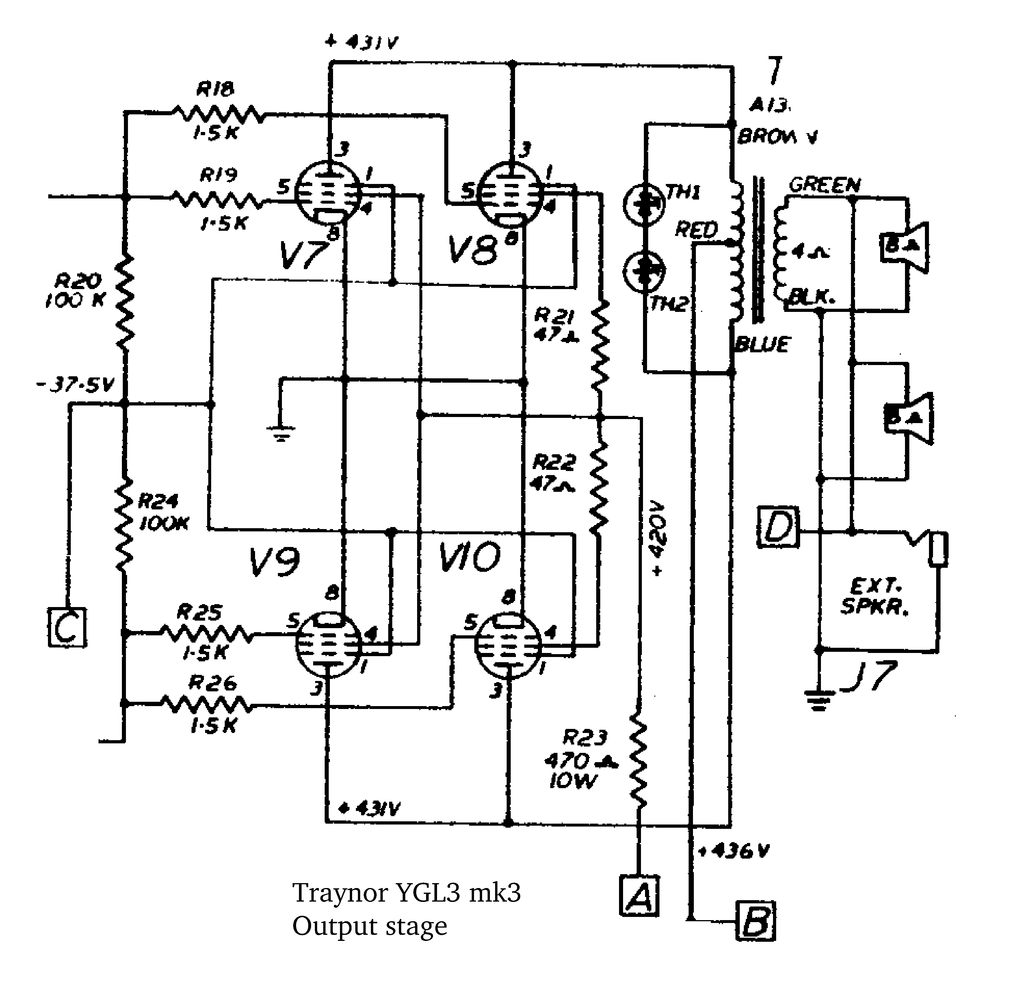 traynor ygl3-3 image or schematic